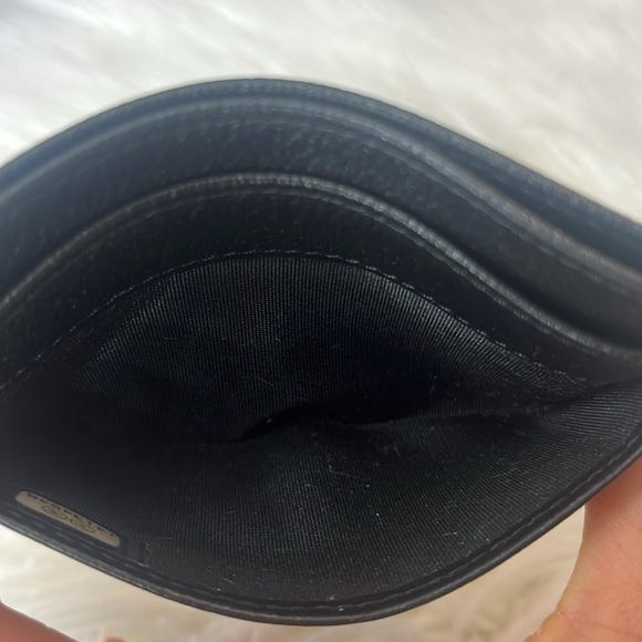 Chanel Black Card Holder wallet embossed Jacket CC charm - Picture 9 of 10